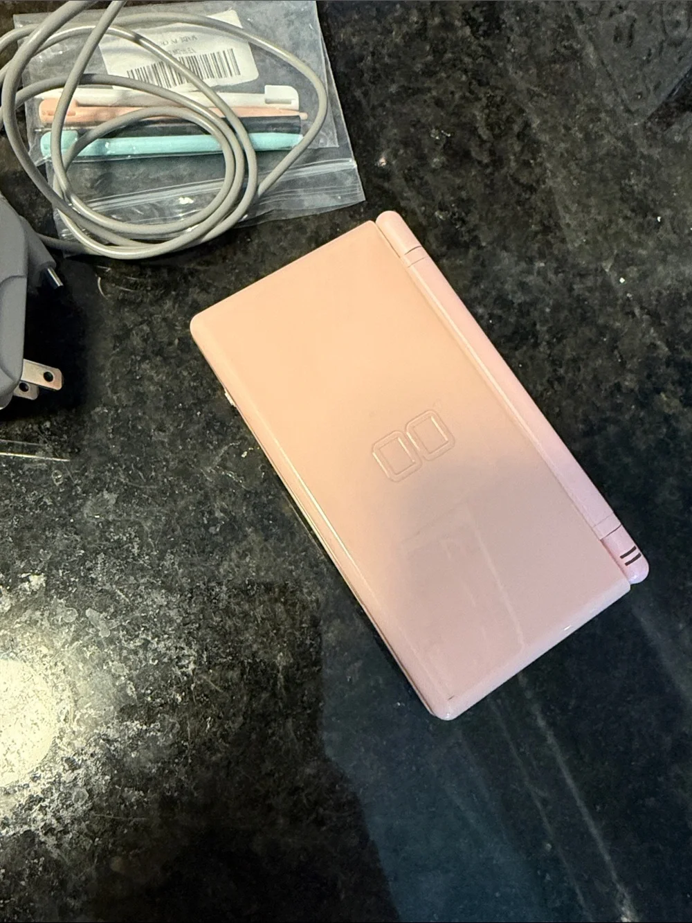 Nintendo DS Lite Pink Portable Gaming System with Charger and Stylus